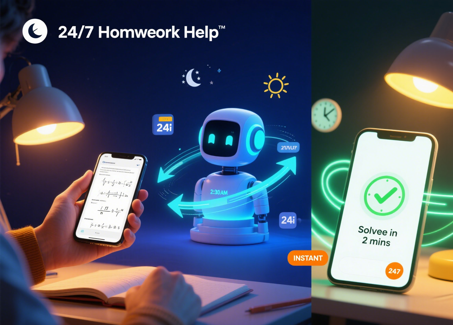 24/7 Homework Help – No Waiting